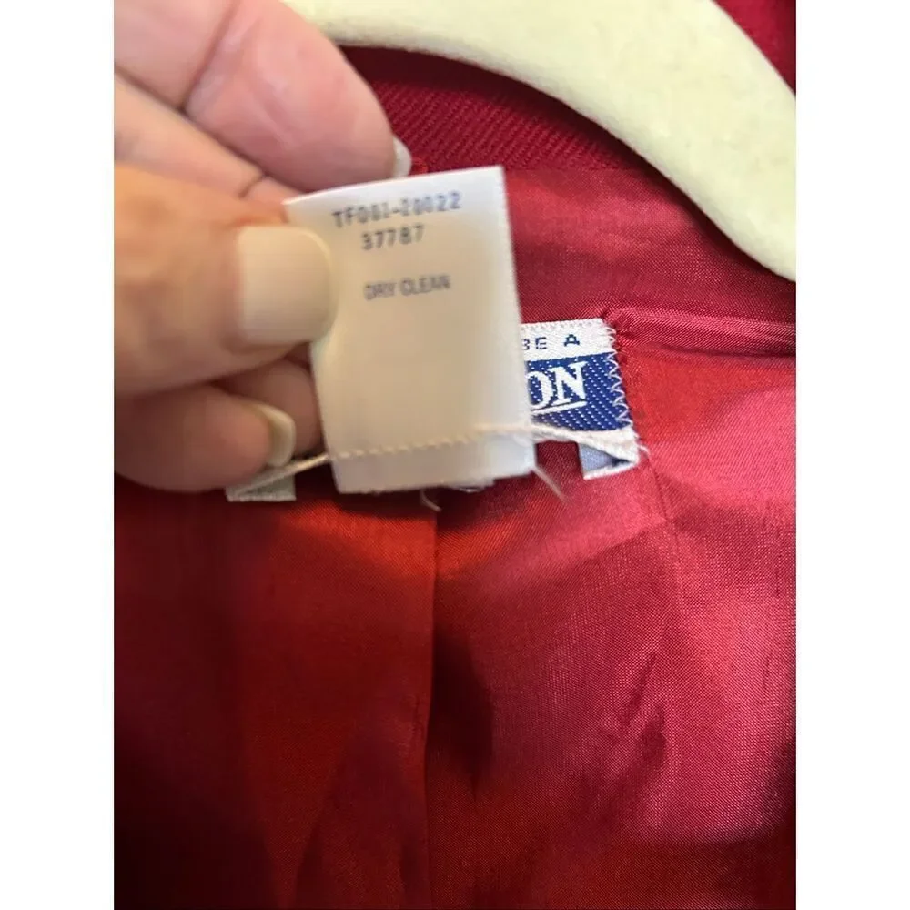 Pendleton Women’s Red Wool Blazer Jacket Size 6 100% Virgin Wool Made in USA
